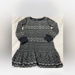 Polo by Ralph Lauren Black and White Patterned Kids Dress